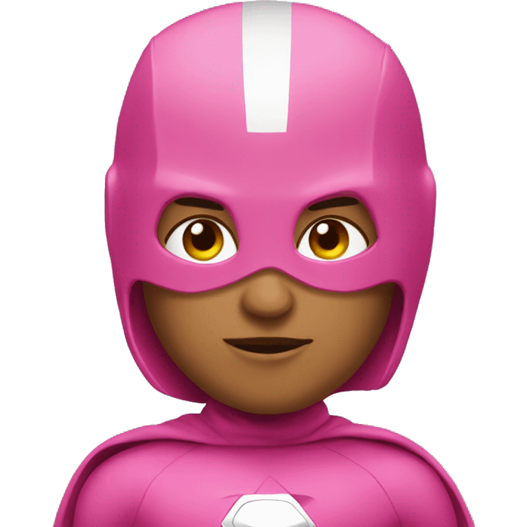 Pink superhero emoji