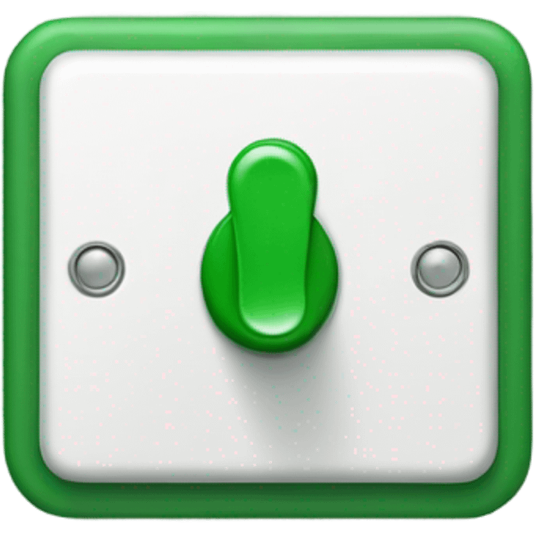 toggle switch - green and horizontal just one button emoji