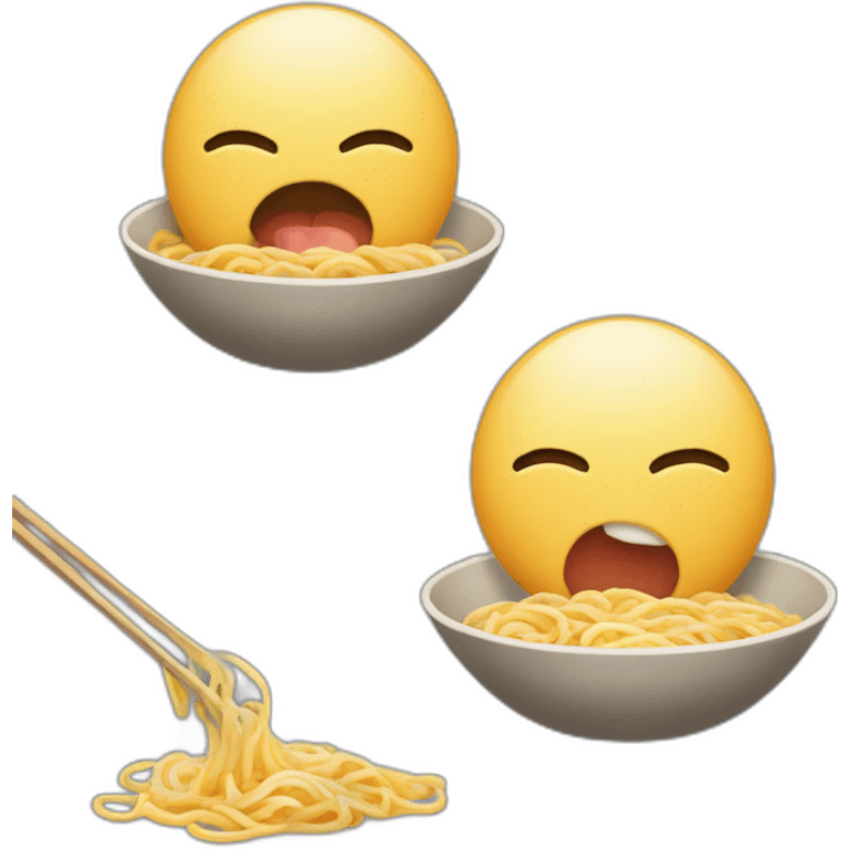 zemmour qui mange des ramen emoji