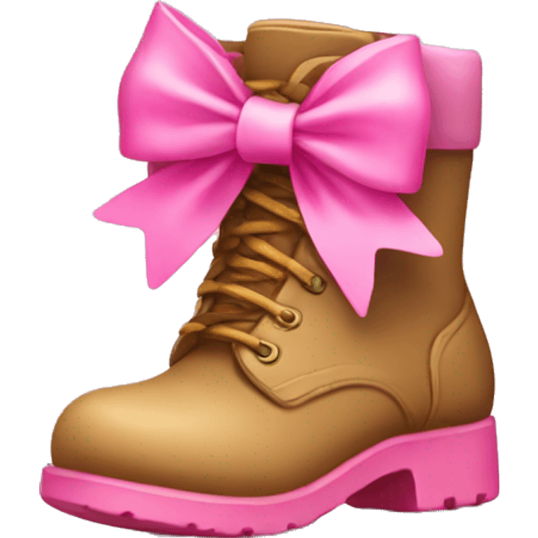 boot with pink bow emoji