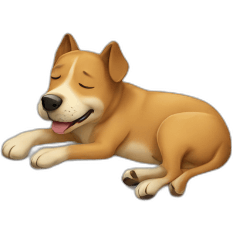 happy dog sleeping snoring emoji