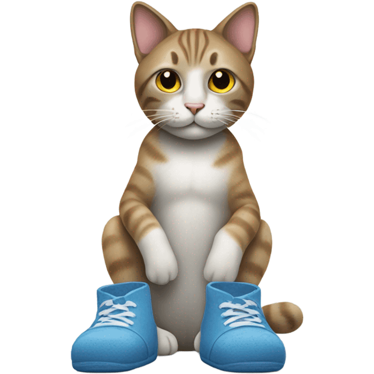 Cat holding slippers emoji