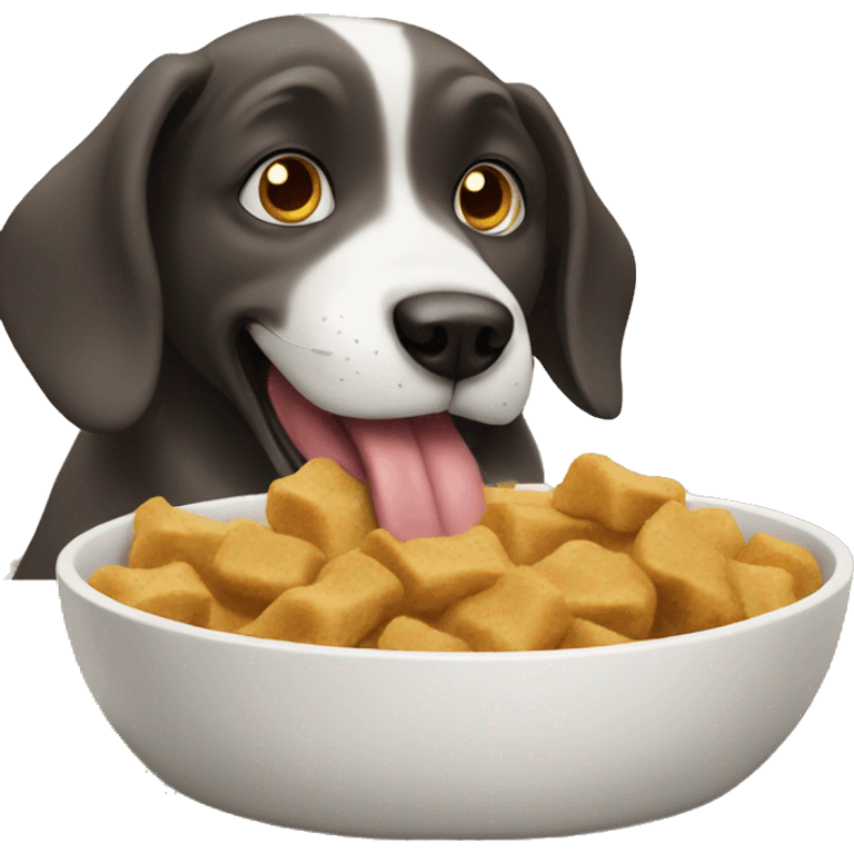 Dog eating food emoji