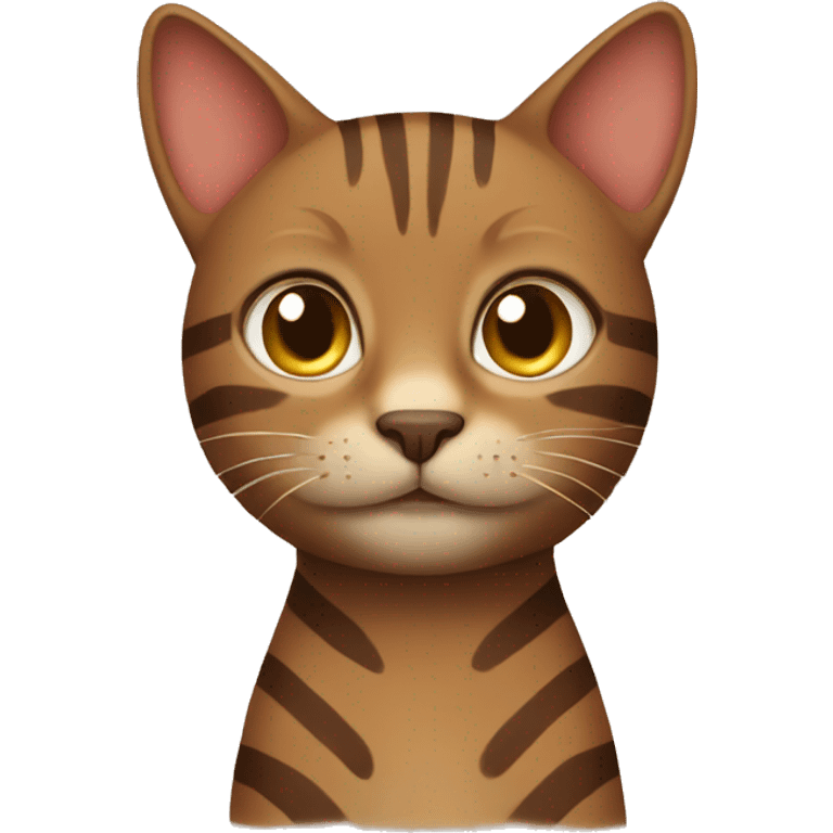 Brown cat with stripes emoji