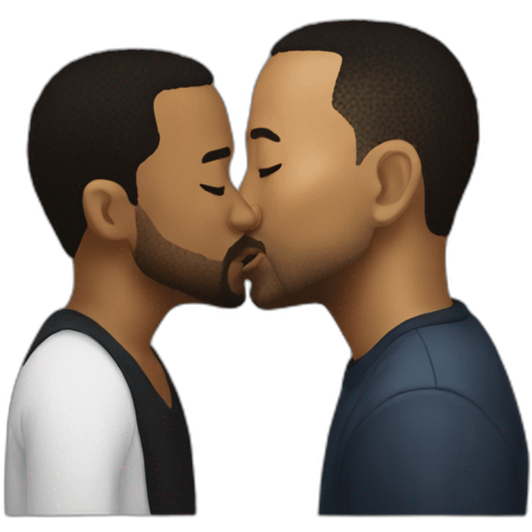 john legend kissing kanye west emoji