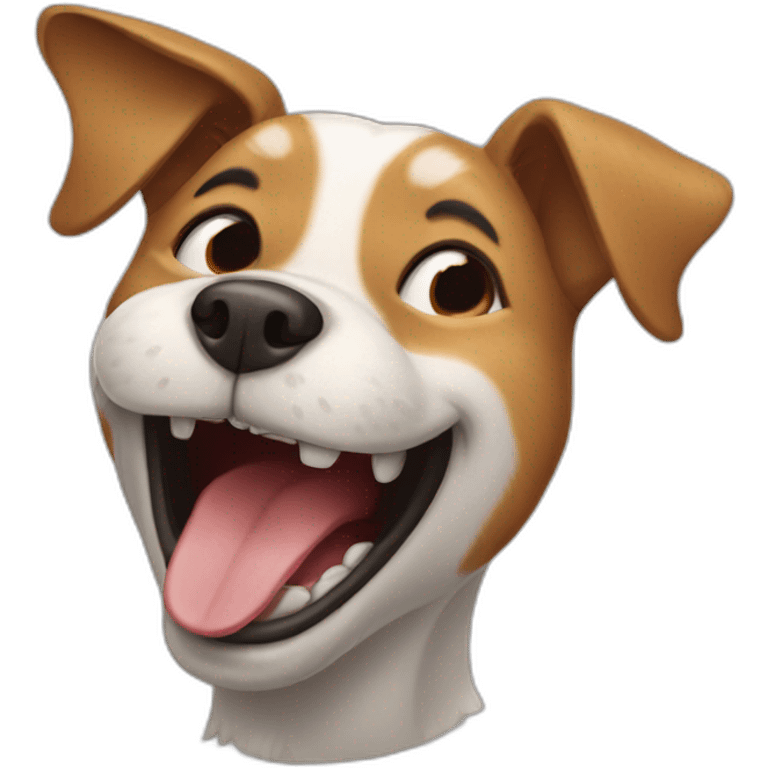 laughing dog emoji