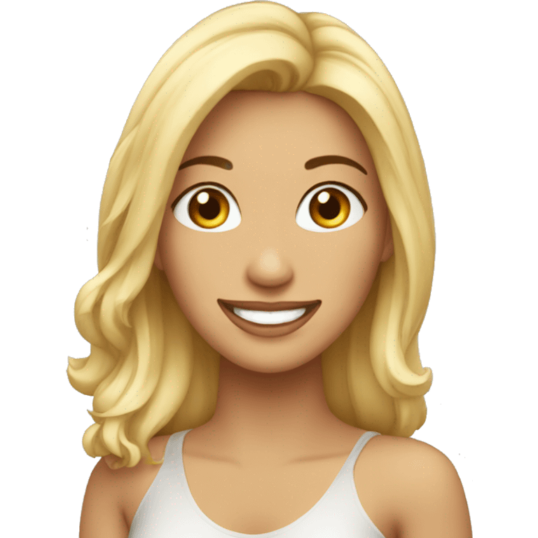 MUJER FELIZ ROSTRO HERMOSO emoji