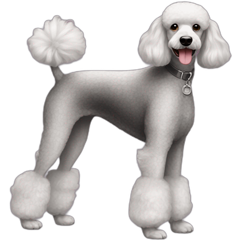 Dog Standart Poodle full body emoji