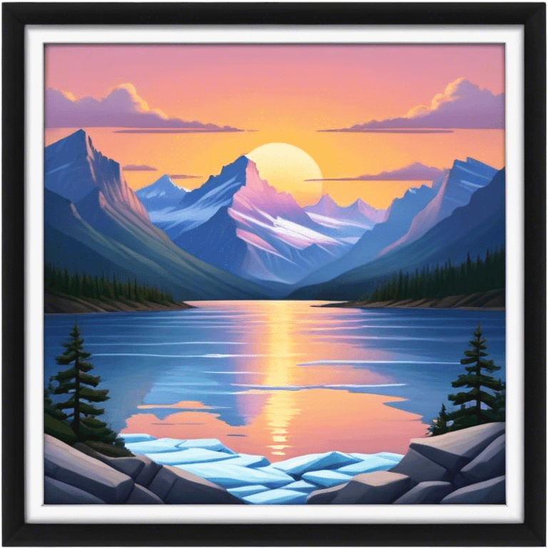 glacier national park sunset emoji