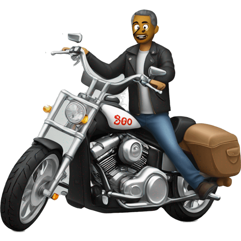 Custom motorcycle Chopper emoji