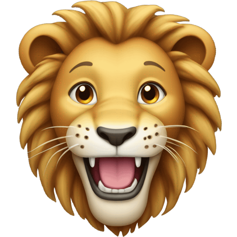 a happy lion emoji