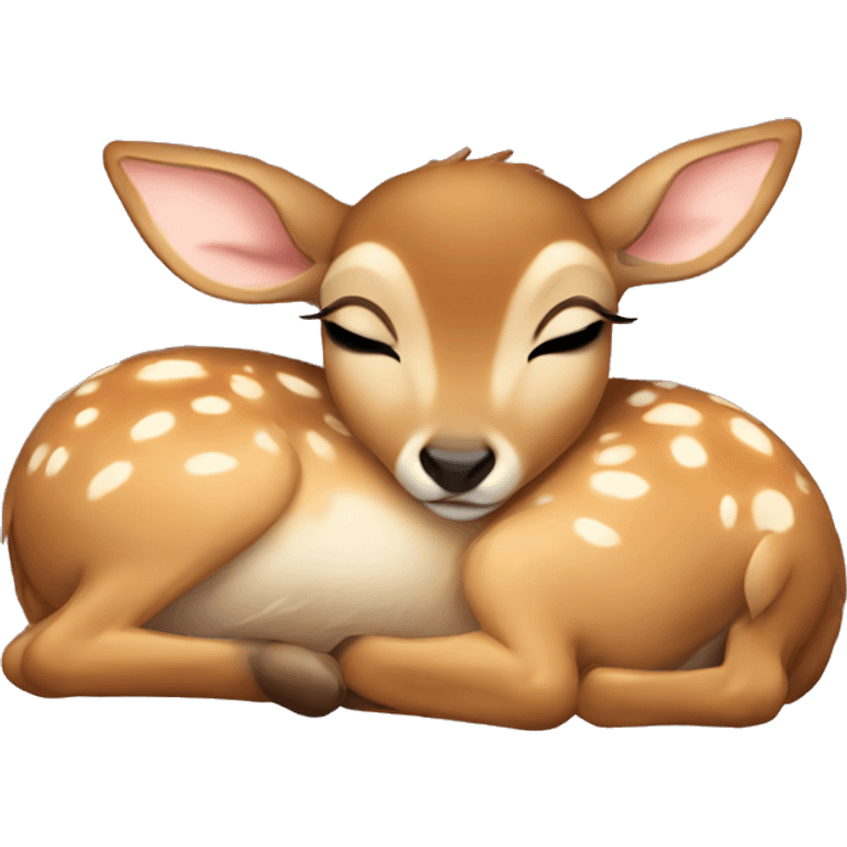 baby Deer sleeping emoji