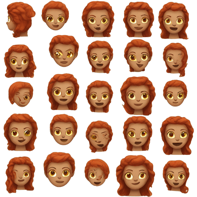 Redhair women with horns emoji