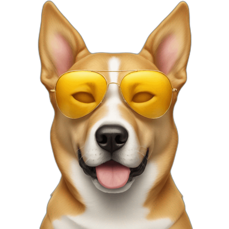 Dog sunglasses sun emoji