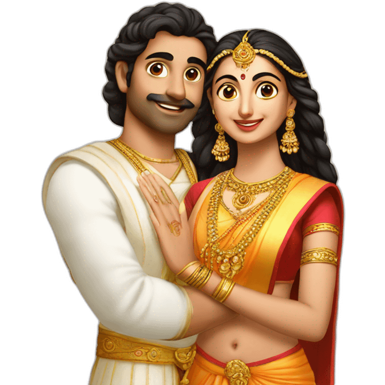 Ram ji photo with Sita no baground emoji