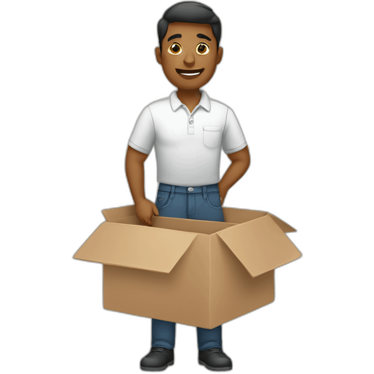 small business owner packing emoji