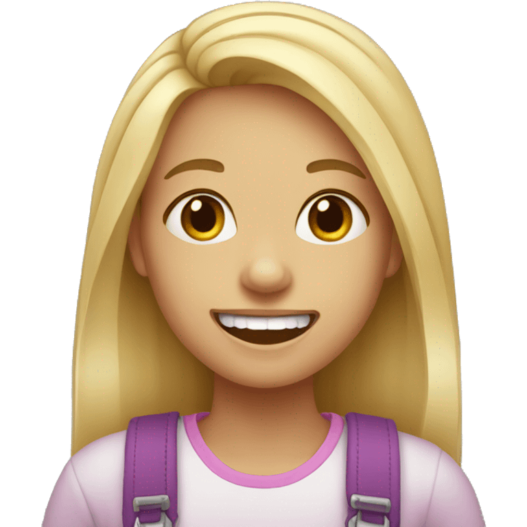 Girl with braces emoji