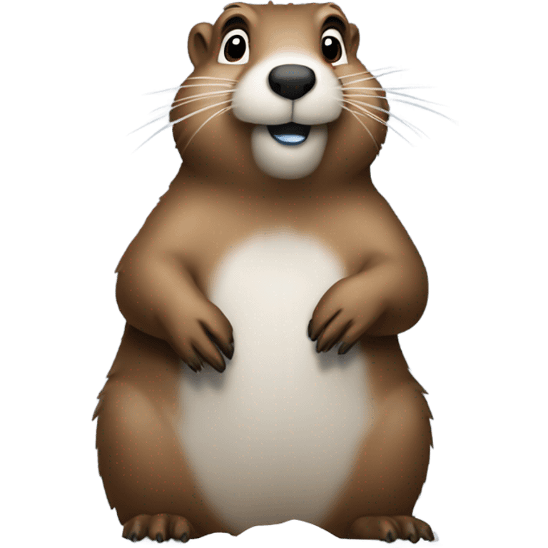 Groundhog predicting weather emoji