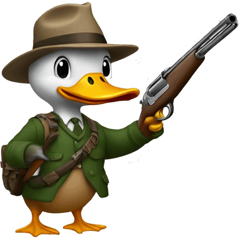 Duck shooting rifle  emoji