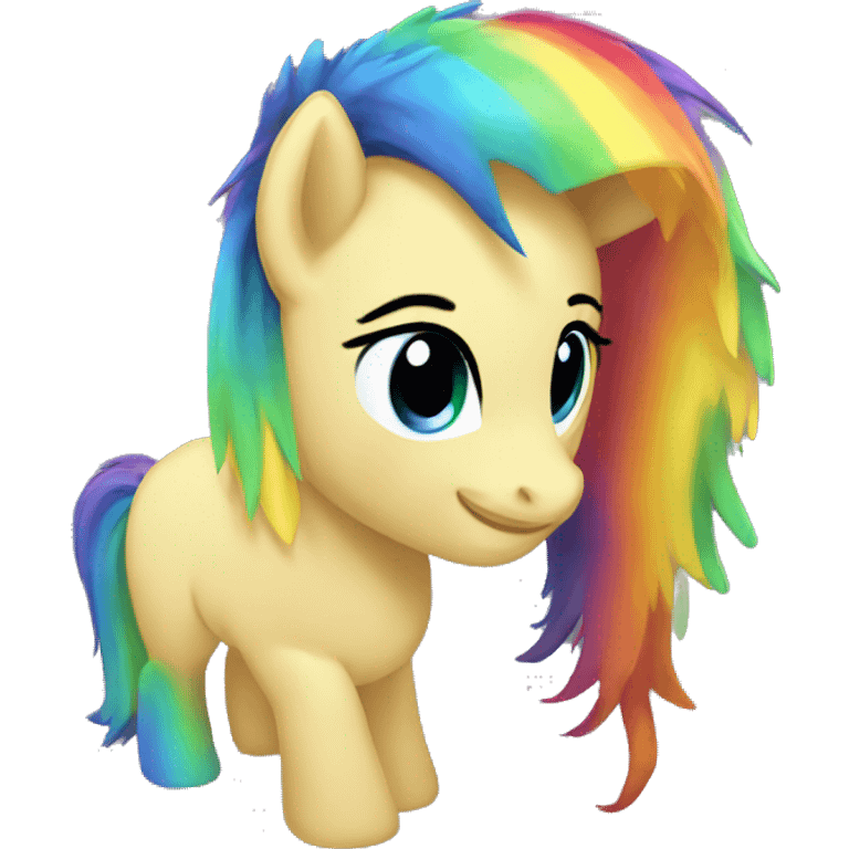 rainbow pony with cripto emoji