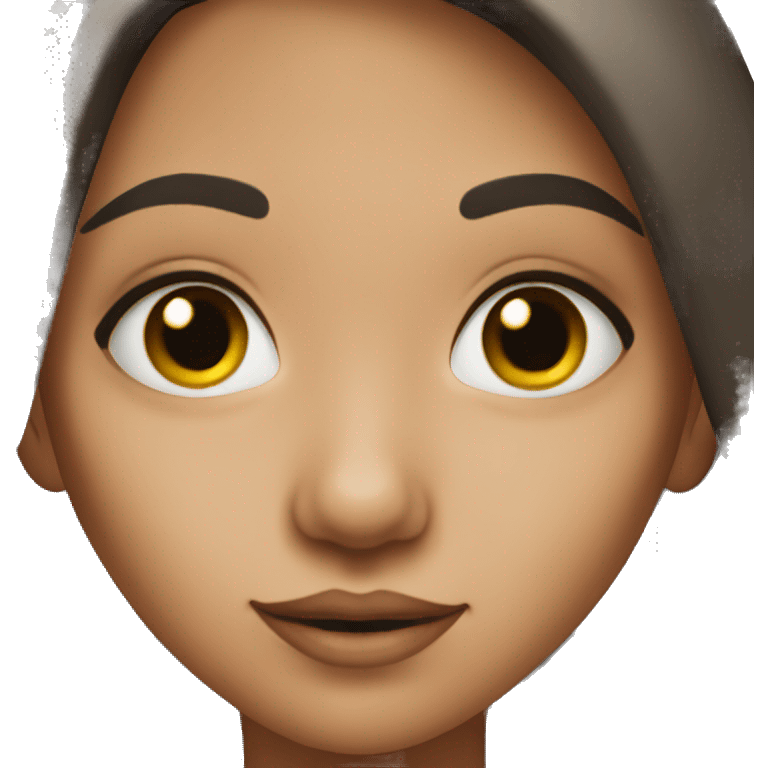 brunette girl with piercing on her nose emoji