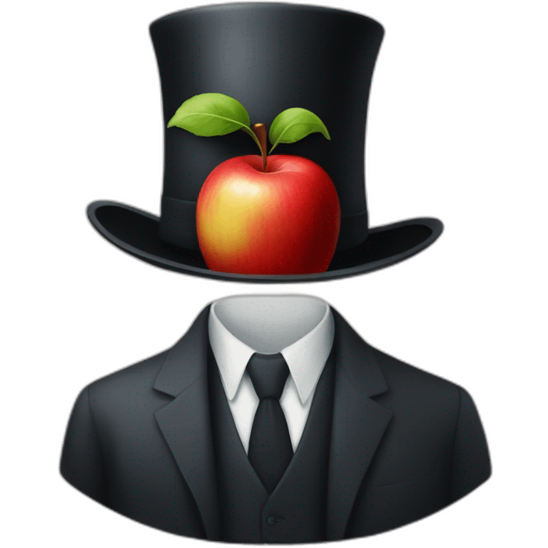 Magritte hat apple emoji