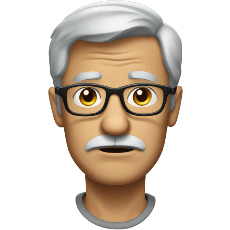 man from Disney up grey hair glasses grumpy face big nose emoji