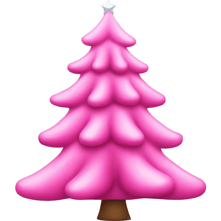 Christmas pink tree emoji