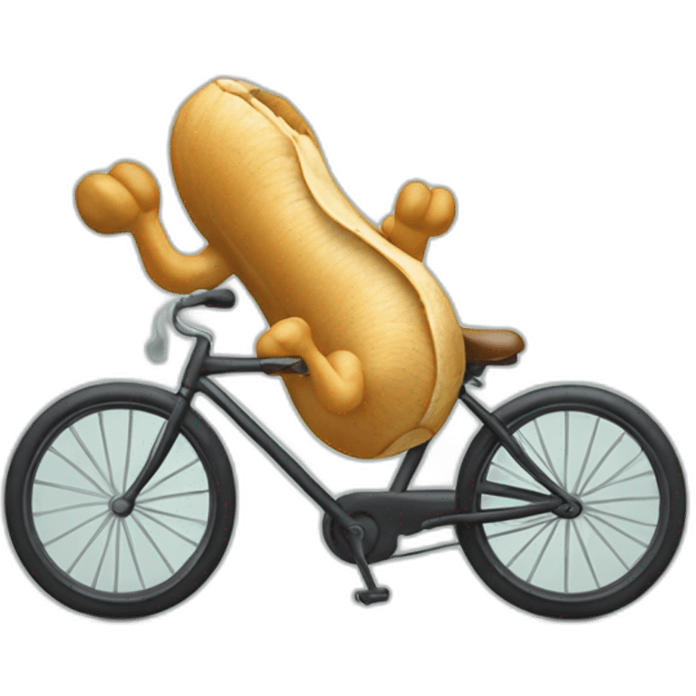 Cashew riding a bicycle throwing money emoji