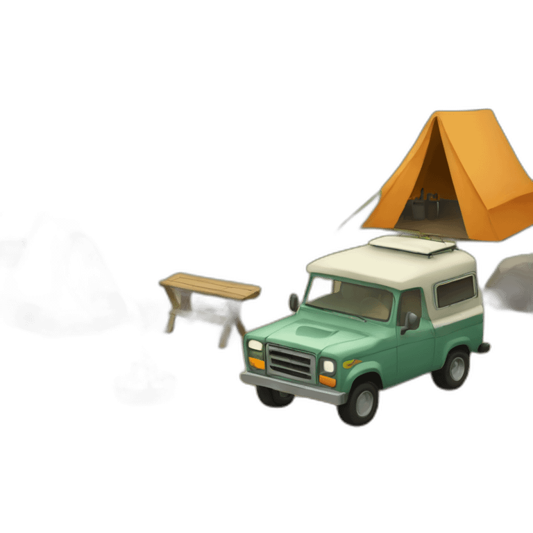 Tiny campsite emoji