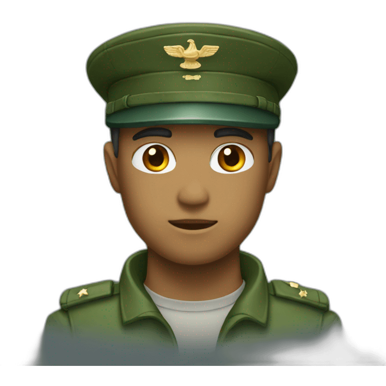 a dark green Military cap emoji