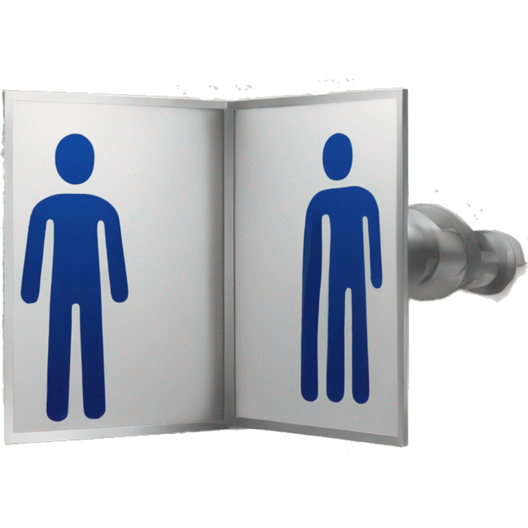 Men's bathroom sign with no backround emoji