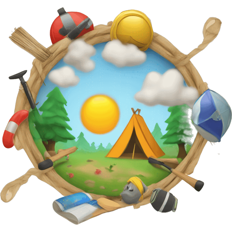 summer camp activity for kids emoji