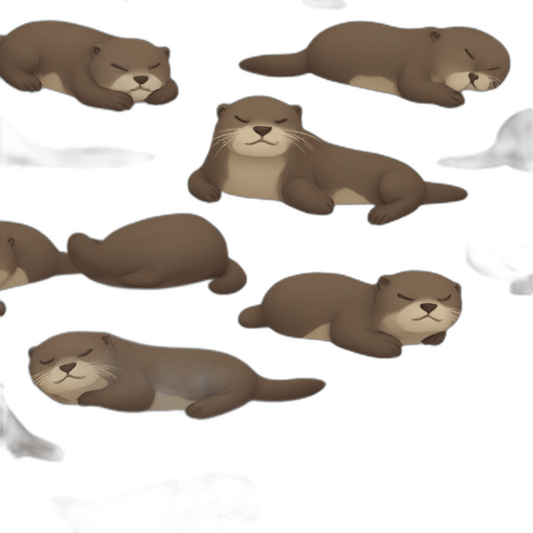 otters sleeping emoji