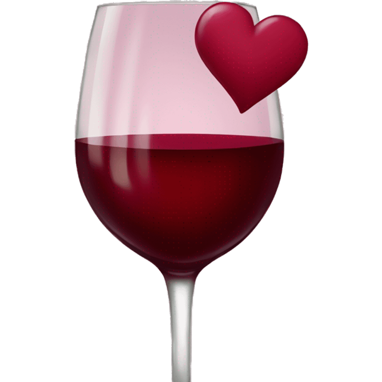 Wine red heart emoji