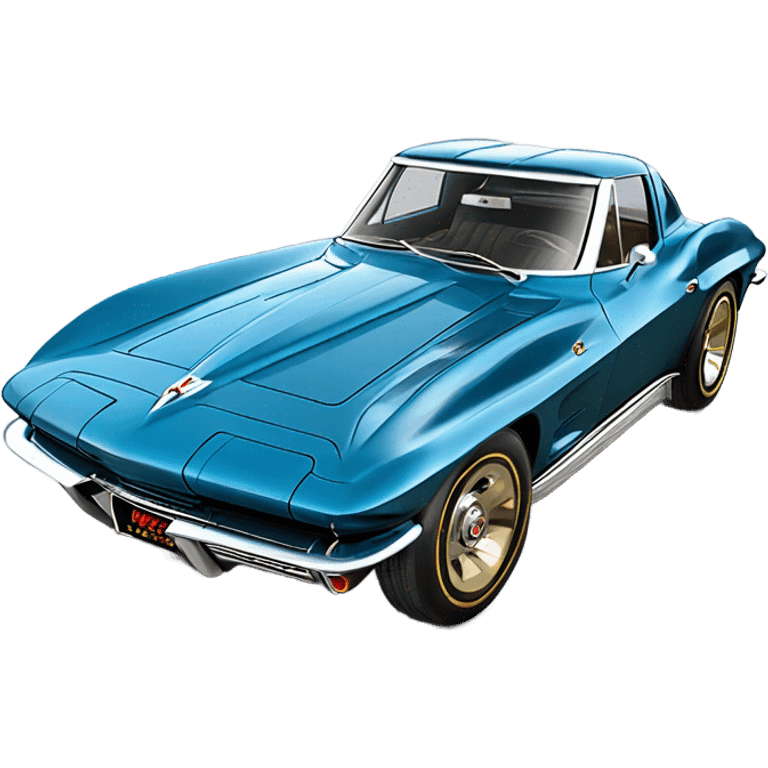 1963 corvette sea blue with gold wheels emoji