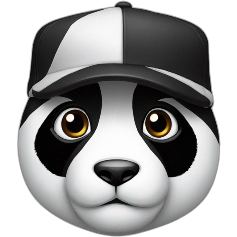 panda with a black baseball cap emoji