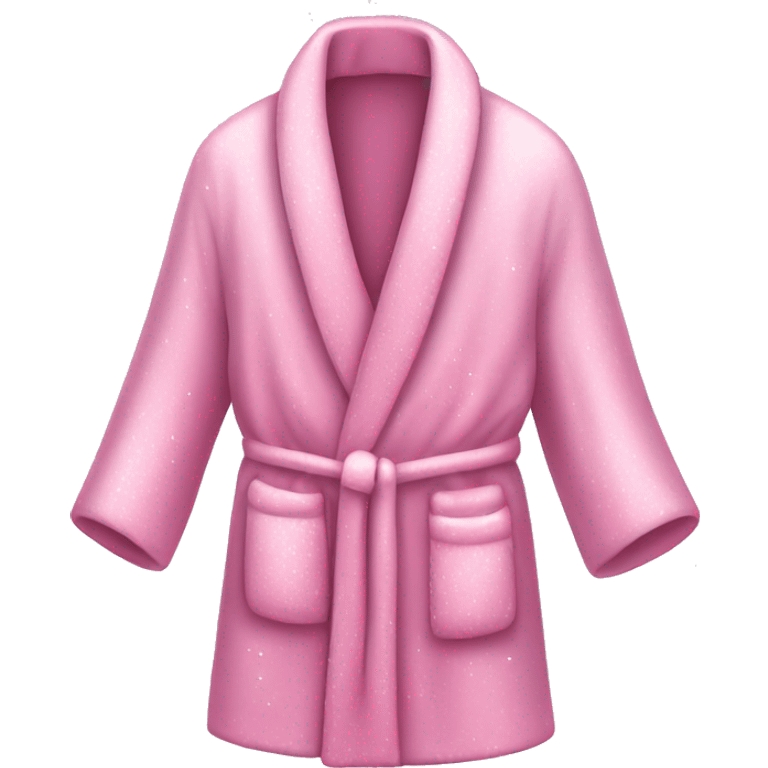 Sparkly light pink robe emoji