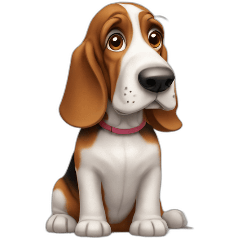 Cute little Basset Hound emoji