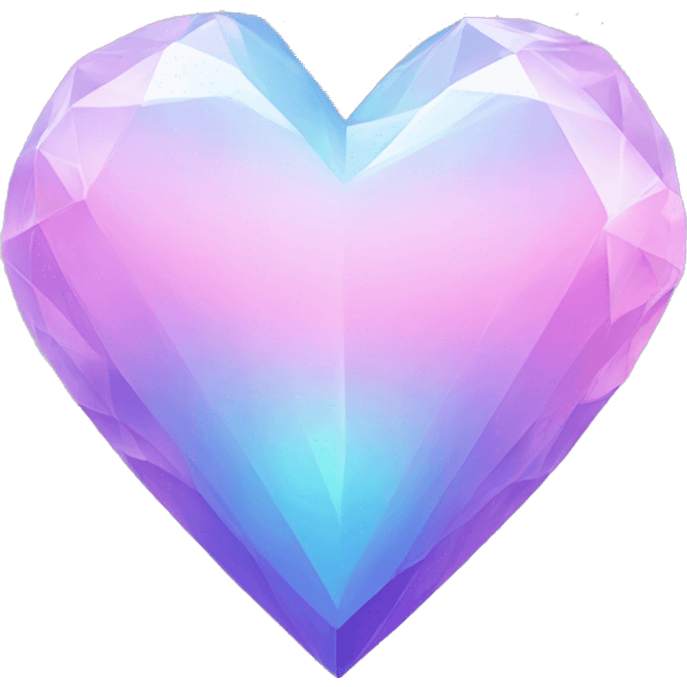 Pastel gradient heart crystal  emoji