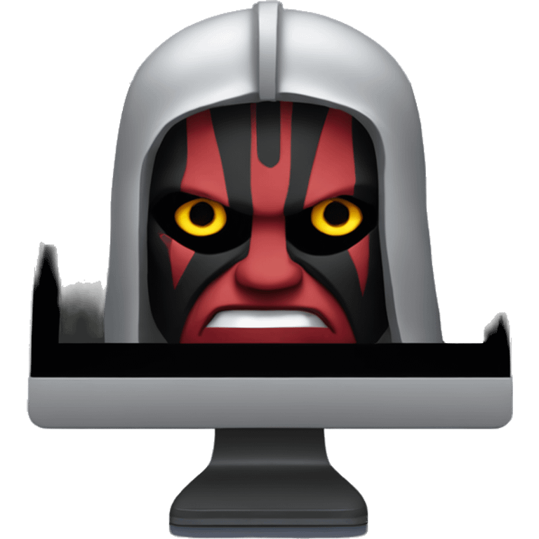 dark maul from star wars using a computer emoji