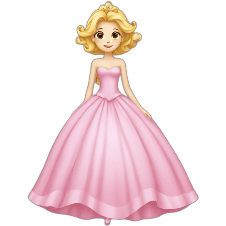 Princess pink dress cute and flower on here dress emoji