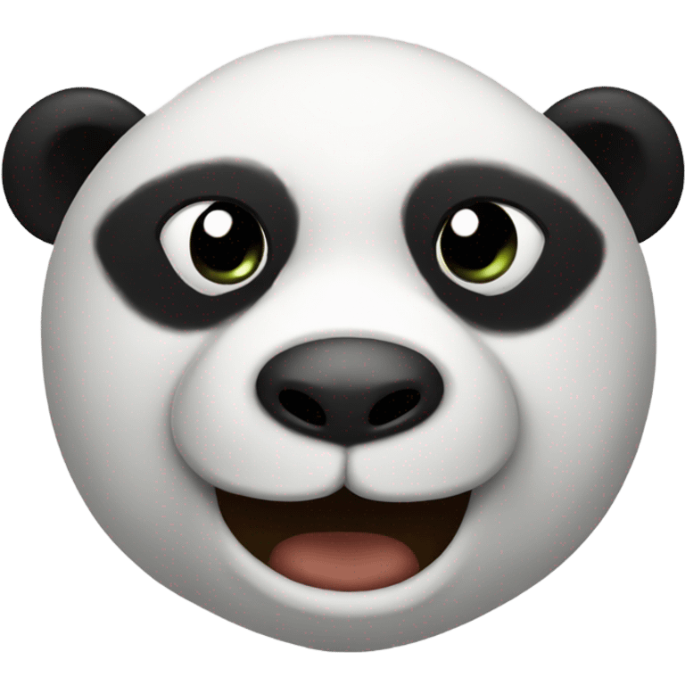 Silly panda emoji