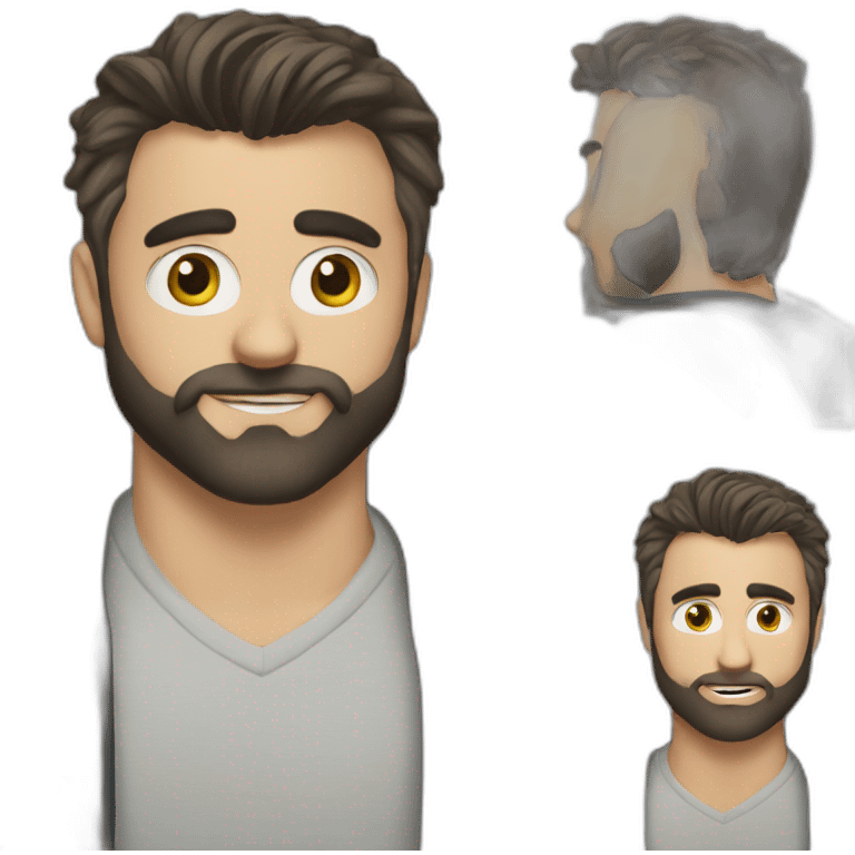 Young Matt Leblanc with beard emoji