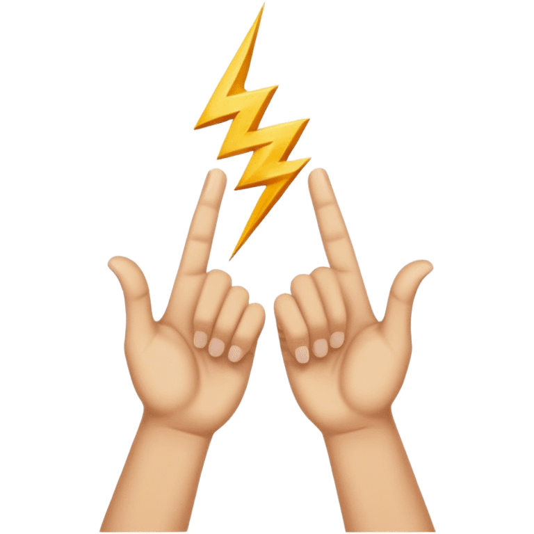 Hands making a thunder símbolo emoji