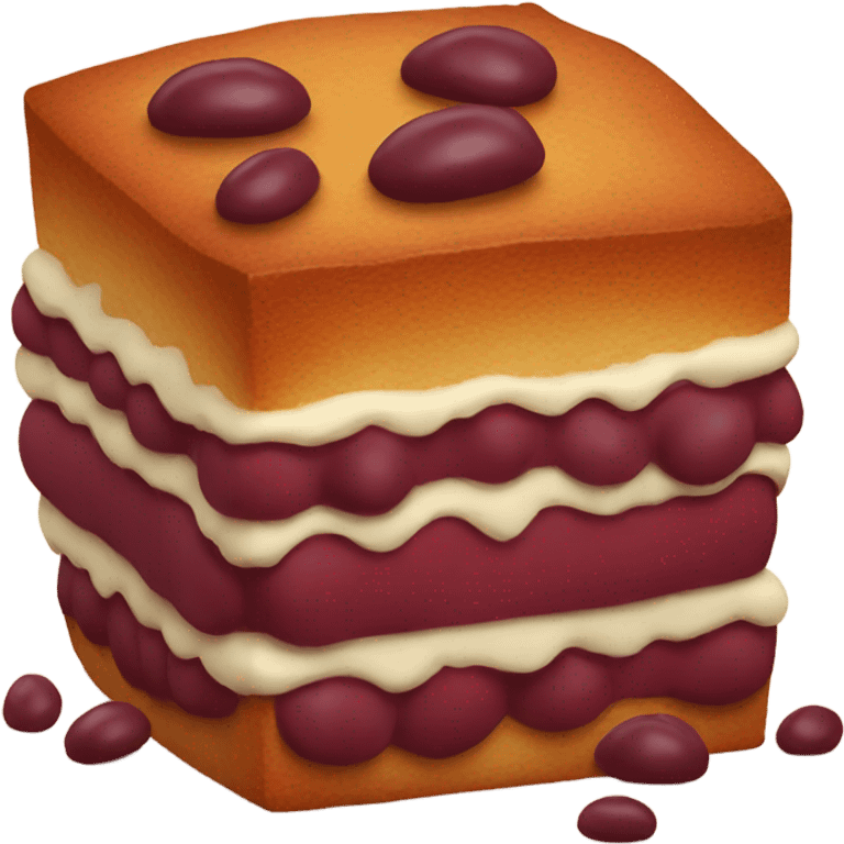 red bean cake emoji