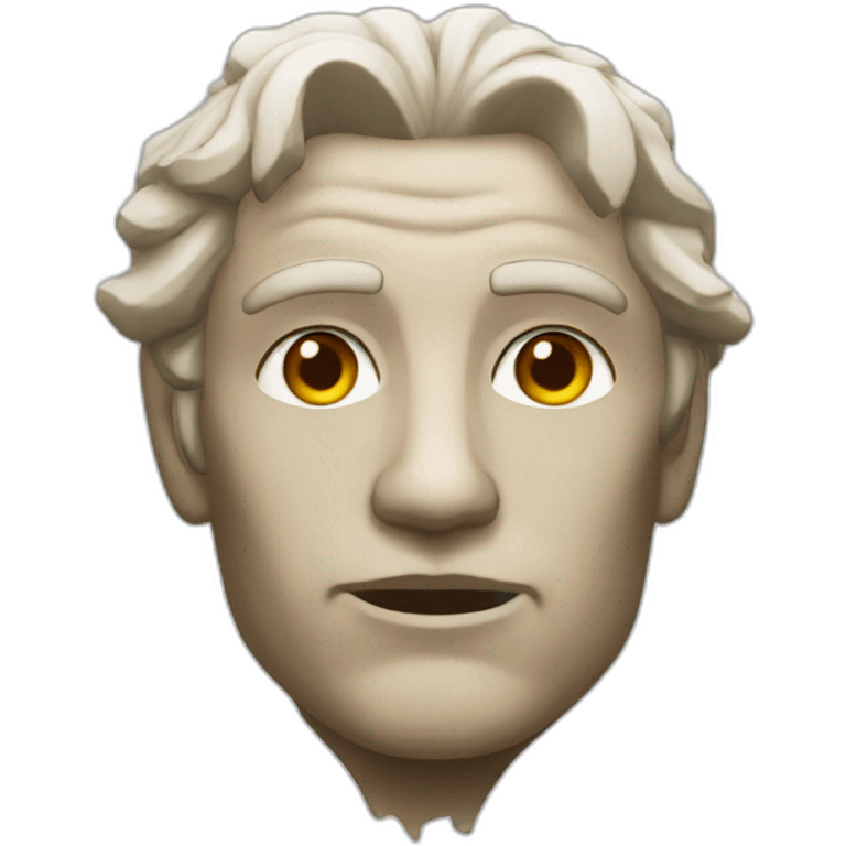 Stone face sigma emoji