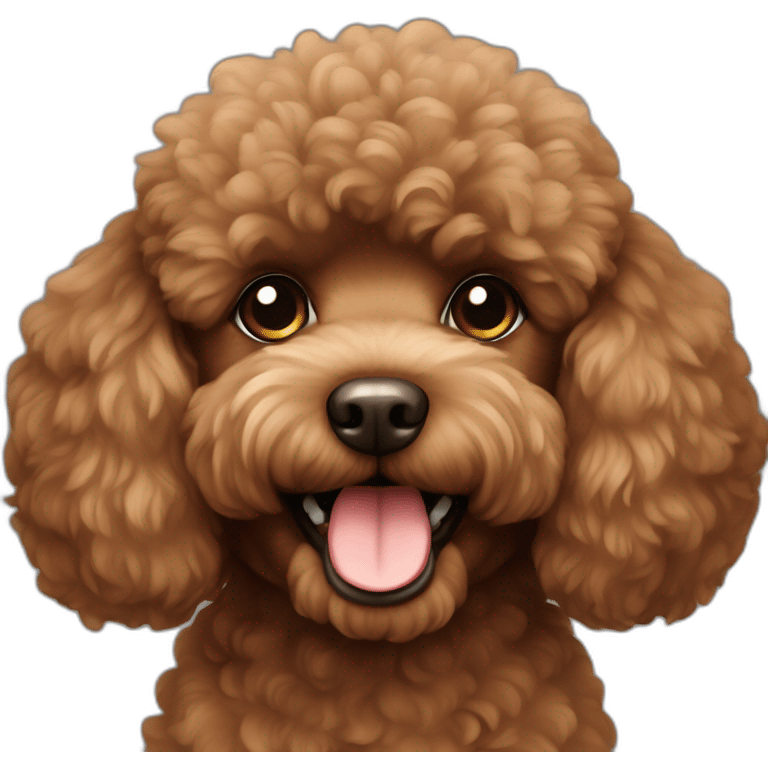 Brown fluffy toy poodle emoji