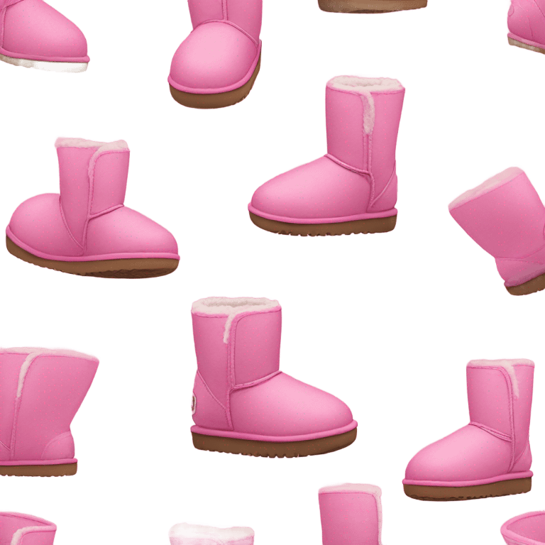 highly detailed pink uggs emoji