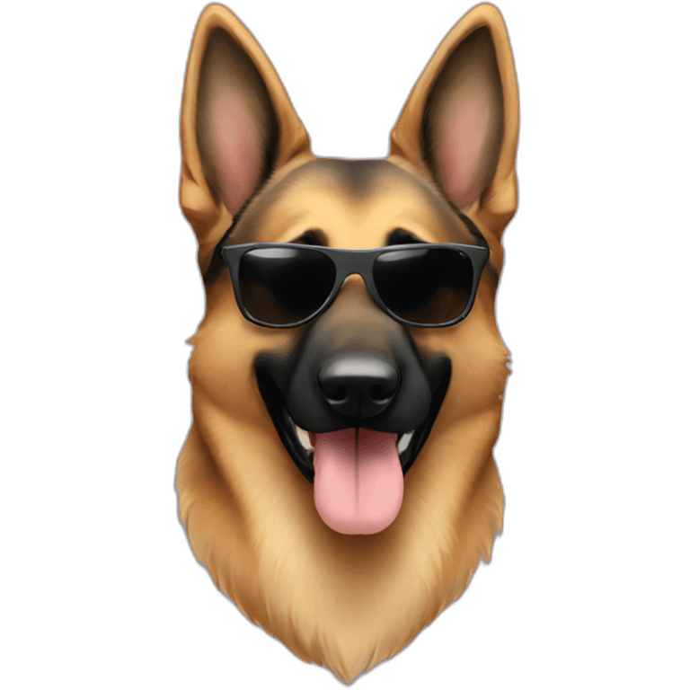 German shepherd with sunglasses  emoji